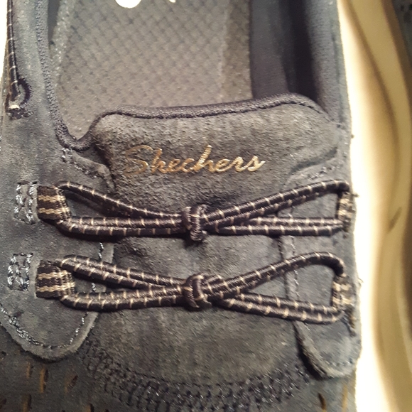 Skechers Womans SN 100205 Navy Blue Suede Shoes - Picture 9 of 11